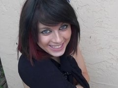 Blue eyed brunette sucked dick