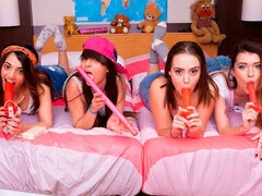 Awesome lesbian orgy with Misha Cross, Zoe Doll and Penelope Cum