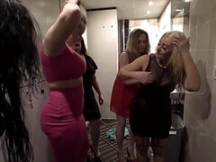 A crowd of horny MILFs enjoy hardcore group sex