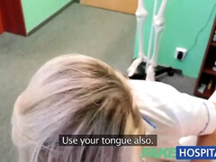 Naughty blonde nurse gets doctors full attention