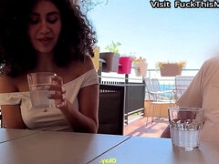 Interracial Outdoor POV public hardcore takes BBC in the restaurant - Cumshot