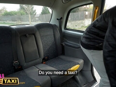 Lady Gang takes on a big Italian cock and gets a creampied pussy in fake taxi