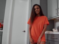 Sucer une bite, Faciale, Fille latino, Petite femme, Adolescente