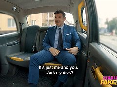 Antonia Sainz and Denis Marti share a hot ride in a fake taxi