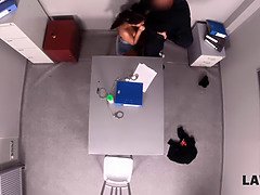 Jennifer Mendez gets her chubby ass drilled by security officer for the act of vandalism