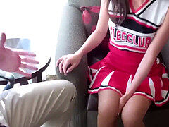 cheerleader stockings footjob