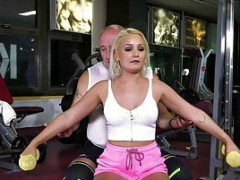 21 SEXTREME - Sweet Blonde Beauty Anina Silk Gets Her Pussy Pounded By A Mature Dude At The Gym