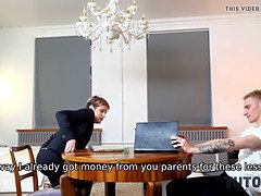 Martin Spell teaches younger man how to fuck her mature pussy in HD video