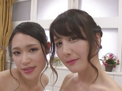 Yuna Sasaki and Reina Shiraishi :: Like Butterflies: Two-Wheels Soapland In Pink Street - CARIBBEANCOM