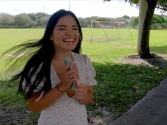 YNGR - Latina Summer Col's First Time with a Massive Cock