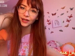 Get off with me - Fiery-haired eGirl in sexy boyshort panties tries them on seductively