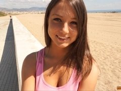 Sucer une bite, Brunette brune, Faciale, Hd, Hôtel, Petite femme, Adolescente, Nénés