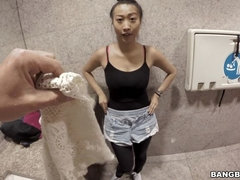 Big Tit Asian chick fucked in public