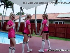 Soccer Girls & Besties share two hard cocks in a steamy foursome