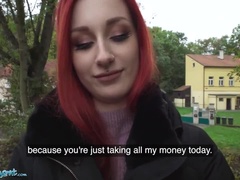 Blowjob, Doggystyle, Female, Orgasm, Public, Reality, Redhead, Tits