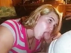 Overweight babe  dick sucking for friend