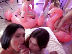 Hot Pearl - I love to fuck a crowd Group Sex Orgy Hardcore with 3 Chicks
