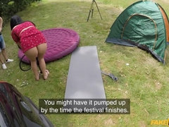 Erect my tent and fuck my pussy