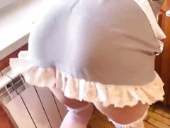 Amateur, Blonde, Blowjob, Lingerie, Maid, Sucking