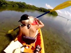 Cristi Creampied On A Kayak