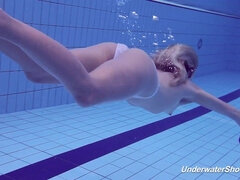 Blonde, Female, Nude, Nudist, Pool, Softcore, Solo, Underwater