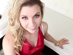 Tussi, Blondine, Blasen, Kondom, Handjob, Natürlichen titten, Pov, Jungendliche (18+)