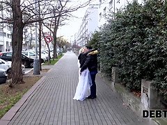 Brazen guy fucks another mans bride as the only way to delay payment