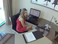 Amateur, Blonde, Blowjob, Office, Pov, Reality, Skinny, Teen