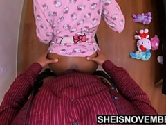 HD Msnovember Big Ebony Titties Hang Over Chair Getting Fucked Doggystyle In Hello Kitty Pajamas Tak