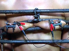 Strappado, claustrophobia and climax predicament bondage for captive