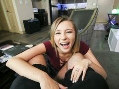 Big tits, Blonde, Blowjob, Handjob, Pov, Shaved, Stripping, Teen