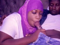 Cheating African wife in hijab pounded by young lover with BBC while hubby's away