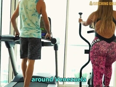 HOT SEX With A Big Booty Venezuelan Gym SLUT - Big ass