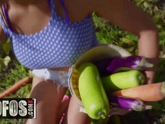 Aryana Amatista gets her tight pussy drilled hard in this garden salad video - Mofos