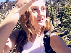 Horny Hikers Frisky Amateur blow-job pov - Molly Pills - Public escapade