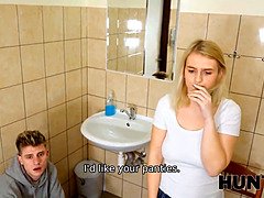 Blonde, Cuckold, Czech, Money, Pov, Pussy, Shaved, Toilet