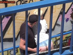 Public pissed GF rough screwed in throat in front of voy