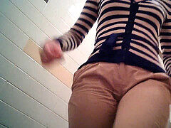 Amateur, Gros cul, Public, Toilettes, Voyeur