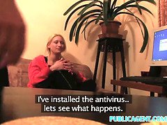 Uma Zex gets pounded by repairman in public by a webcam