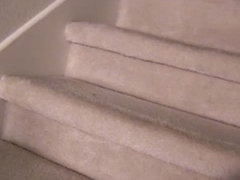 Lou fingers herself on the stairs
