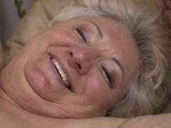Big tits, Blonde, Blowjob, Cumshot, Granny, Masturbation, Mature