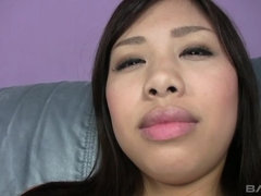 Asiatique, Sucer une bite, Brunette brune, Tir de sperme, Faciale, Pov