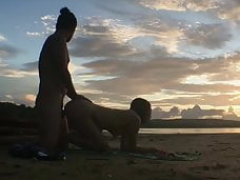 Beach, Big cock, Blowjob, European, French, Nudist