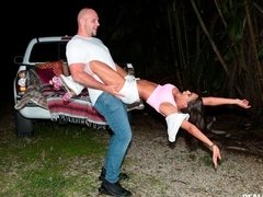 Ass, Big tits, Blowjob, Car, Doggystyle, Ebony, Hairy, Tits