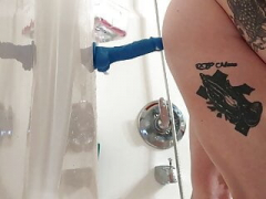 Amateur, American, Dildo, Doggystyle, Milf, Mom, Redhead, Shower