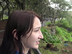 Amateur, Blowjob, Brunette, Orgasm, Outdoor, Petite, Pov, Smoking