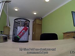 Loan4k. magnificent chick gives suck off and gets screwed in the loan office