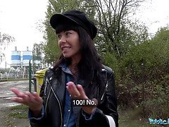 Sasha Colibri gets her mouth filled with cum & fucked in public for the ultimate pleasure